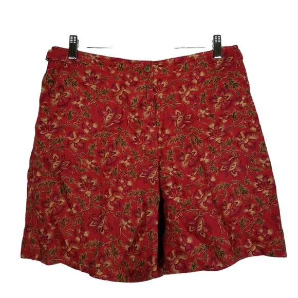 Lauren Ralph Lauren Pants - Lauren Ralph Lauren Linen Shorts Red Floral 12 Petite